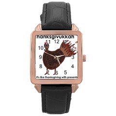 Turkey Rose Gold Leather Watch 