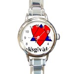 Heartstar Round Italian Charm Watch Front