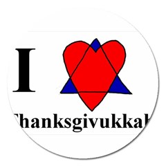 Heartstar Magnet 5  (round) by Thanksgivukkah