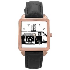 Kodak (3)cb Rose Gold Leather Watch  by KellyHazel