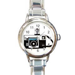 Kodak (3)c Round Italian Charm Watch by KellyHazel