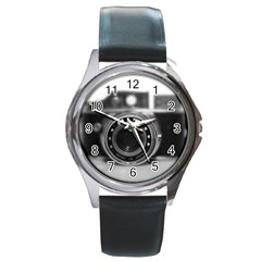 Hit Camera (2) Round Metal Watch (silver Rim) by KellyHazel