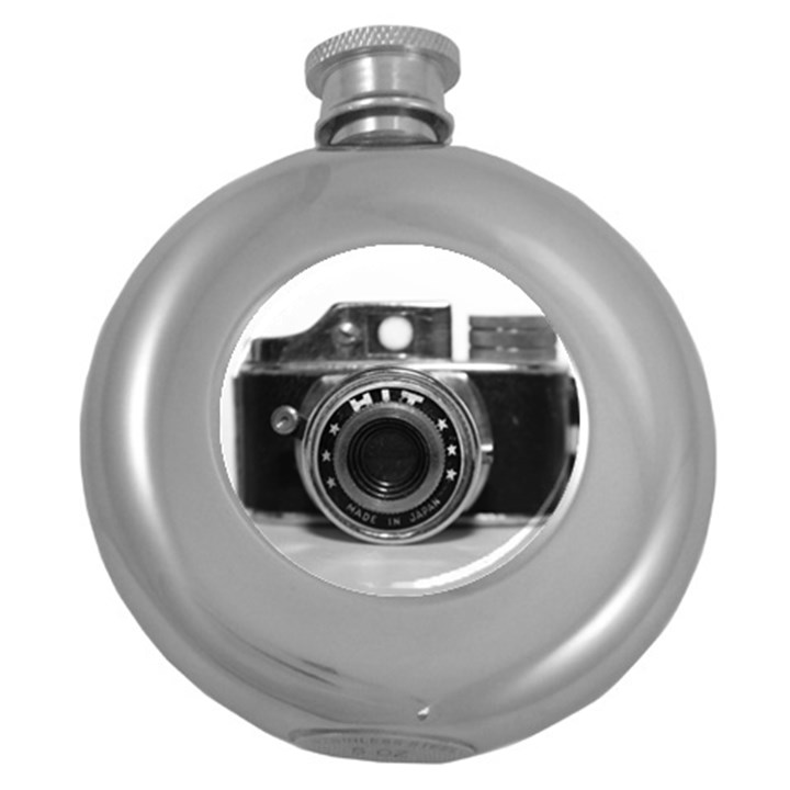 Hit Camera (3) Hip Flask (Round)