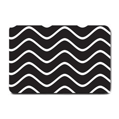 Black And White Wave Pattern Small Door Mat