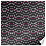 Black And Pink Waves Pattern Canvas 16  x 16  (Unframed) 15.2 x15.41  Canvas - 1