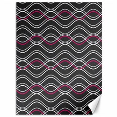 Black And Pink Waves Pattern Canvas 36  X 48  (unframed)