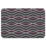 Black And Pink Waves Pattern Large Door Mat 30 x20  Door Mat