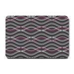 Black And Pink Waves Pattern Small Door Mat 24 x16  Door Mat