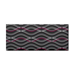 Black And Pink Waves Pattern Hand Towel by MCGIFTSHOP