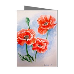 Poppies Mini Greeting Card (8 Pack) by ArtByThree