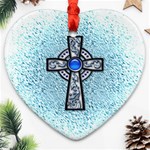 Cross Heart Ornament (Two Sides) Front