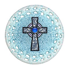 Cross Round Filigree Ornament