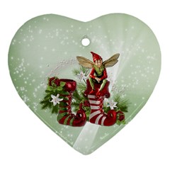 Feeling Elfy Heart Ornament (two Sides)