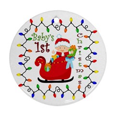 Baby s 1st Christmas Round Ornament