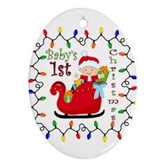 Baby s 1st Christmas Oval Ornament