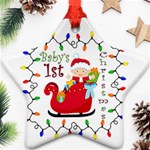 Baby s 1st Christmas Star Ornament (Two Sides) Front