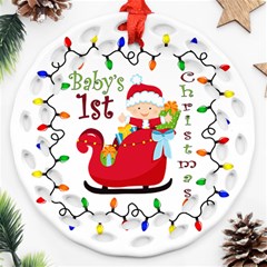 Baby s 1st Christmas Round Filigree Ornament