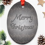 Metal Merry Christmas Oval Ornament (Two Sides) Front