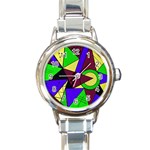 Modern Round Italian Charm Watch Front