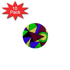 Modern 1  Mini Button Magnet (10 Pack) by Siebenhuehner