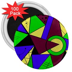 Modern 3  Button Magnet (100 Pack) by Siebenhuehner