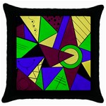 Modern Black Throw Pillow Case Front