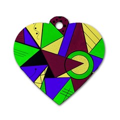 Modern Dog Tag Heart (two Sided) by Siebenhuehner