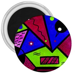 Modern Art 3  Button Magnet