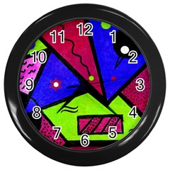 Modern Art Wall Clock (black)