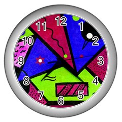 Modern Art Wall Clock (silver)