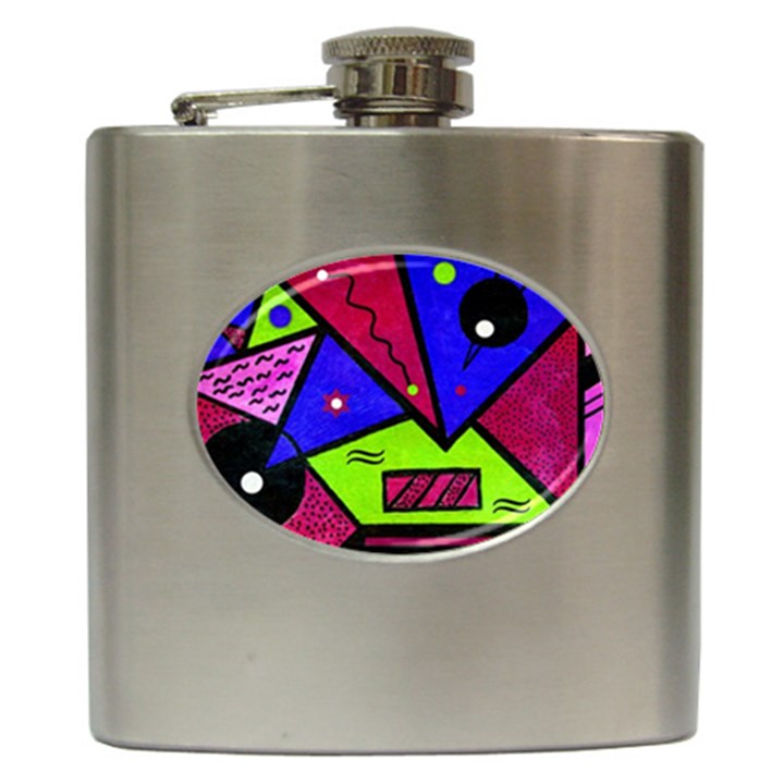 Modern Art Hip Flask