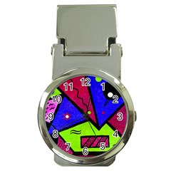 Modern Art Money Clip With Watch by Siebenhuehner