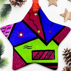 Modern Art Star Ornament (two Sides)