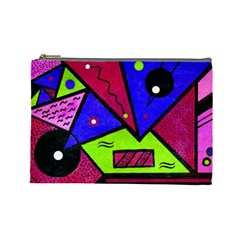 Modern Art Cosmetic Bag (large)