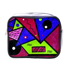 Modern Art Mini Travel Toiletry Bag (one Side)