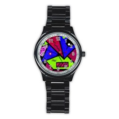 Modern Art Sport Metal Watch (black)