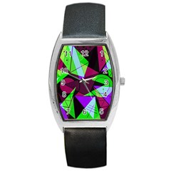 Modern Art Tonneau Leather Watch