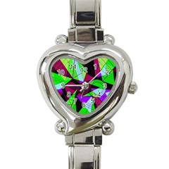 Modern Art Heart Italian Charm Watch  by Siebenhuehner