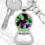 Modern Art Bottle Opener Key Chain Front