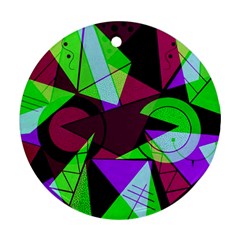 Modern Art Round Ornament (two Sides) by Siebenhuehner