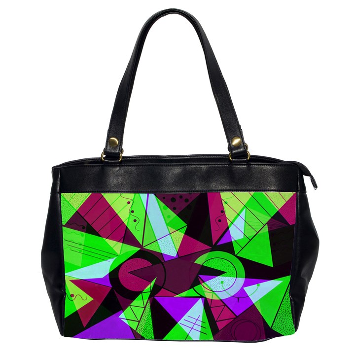 Modern Art Oversize Office Handbag (Two Sides)