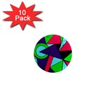 Modern Art 1  Mini Button Magnet (10 pack) Front