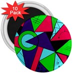 Modern Art 3  Button Magnet (10 pack) Front