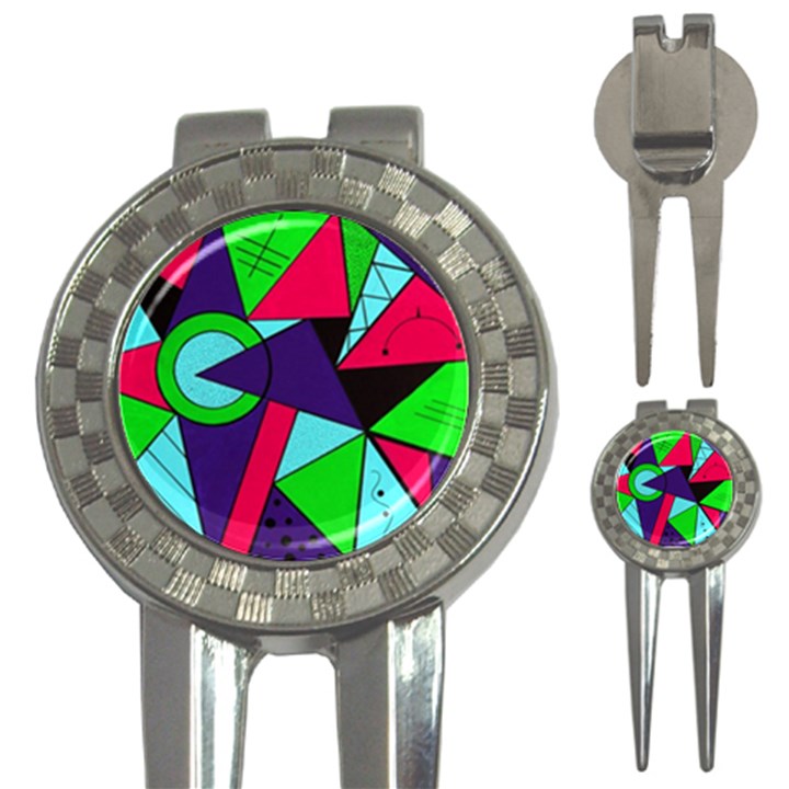 Modern Art Golf Pitchfork & Ball Marker