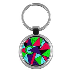 Modern Art Key Chain (round)