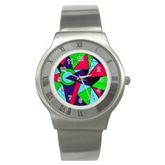 Modern Art Stainless Steel Watch (unisex)