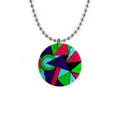 Modern Art Button Necklace