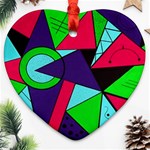 Modern Art Heart Ornament (Two Sides) Front