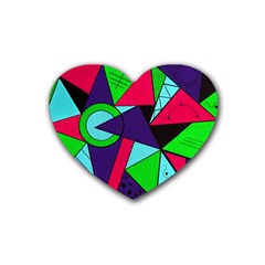 Modern Art Drink Coasters 4 Pack (heart)  by Siebenhuehner