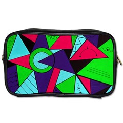 Modern Art Travel Toiletry Bag (one Side) by Siebenhuehner